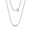 Wholesale S925 Sterling Silver Geometric Calendered Chain Necklace Electroplated