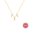 Wholesale S925 Sterling Silver Geometric Charm Necklace With Detachable Pendant And O Chain Electroplated
