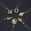 Wholesale S925 Sterling Silver Geometric Circle Austrian Crystal Pendant Necklace For Female With Animal Style