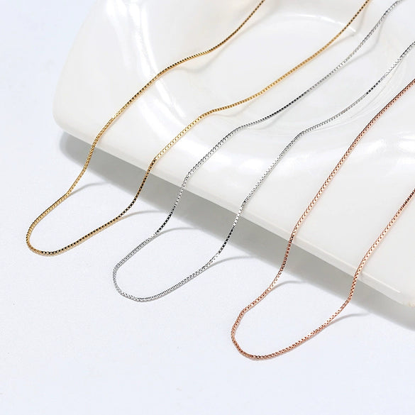 Wholesale S925 Sterling Silver Geometric Clavicle Chain Necklace Electroplated
