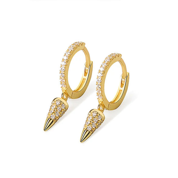 Wholesale S925 Sterling Silver Geometric Cone Ear Buckle Earrings