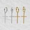 Wholesale S925 Sterling Silver Geometric Cross Earring With Electroplating For Women Simple And Trendy Ear Jewelry