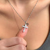 Wholesale S925 Sterling Silver Geometric Cross Hip Hop Clavicle Necklace Electroplated