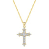 Wholesale S925 Sterling Silver Geometric Cross Hip Hop Clavicle Necklace Electroplated