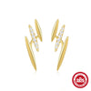 Wholesale S925 Sterling Silver Geometric Cross Multi Layer Women's Earrings With Electroplating Simple Elegant Style