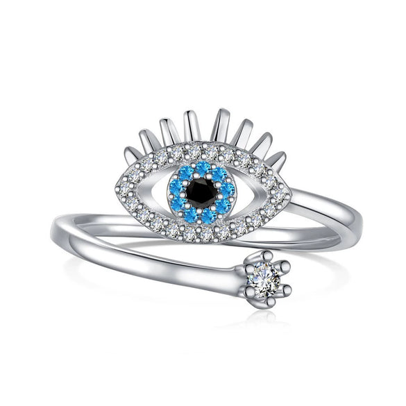Wholesale S925 Sterling Silver Geometric Cross Ring With Flower Butterfly Design Electroplated Adjustable Opening For Women