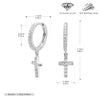 Wholesale S925 Sterling Silver Geometric Cross With Zircon Light Luxury Women's Ear Buckle Earrings