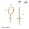 Wholesale S925 Sterling Silver Geometric Cross With Zircon Light Luxury Women's Ear Buckle Earrings