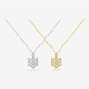 Wholesale S925 Sterling Silver Geometric Crown Pendant Necklace With Platinum Or 18K Gold Electroplating For Unisex
