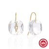 Wholesale S925 Sterling Silver Geometric Crystal Earrings For Women Electroplated Simple Style