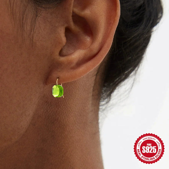 Wholesale S925 Sterling Silver Geometric Crystal Earrings For Women Electroplated Simple Style