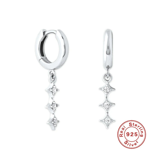 Wholesale S925 Sterling Silver Geometric Devil's Eye Blue Eyes Ear Buckle Earrings Electroplated Ear Jewelry For Women Fashion Retro