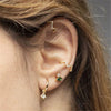 Wholesale S925 Sterling Silver Geometric Devil's Eye Blue Eyes Ear Buckle Earrings Electroplated Ear Jewelry For Women Fashion Retro