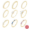 Wholesale S925 Sterling Silver Geometric Diamond Embedded Luxury Ring For Women With Electroplating