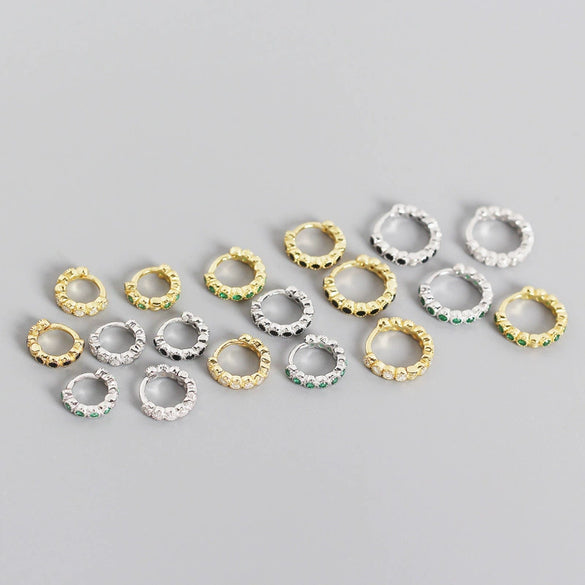 Wholesale S925 Sterling Silver Geometric Diamond Encrusted Stacked Ear Bone Ear Buckle Earrings With Electroplating For Trendy Women