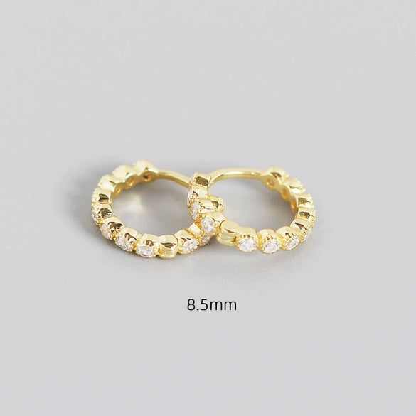 Wholesale S925 Sterling Silver Geometric Diamond Encrusted Stacked Ear Bone Ear Buckle Earrings With Electroplating For Trendy Women