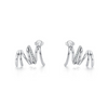 Wholesale S925 Sterling Silver Geometric Diamond Fashion Earrings For Women