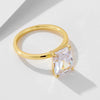 Wholesale S925 Sterling Silver Geometric Diamond Ring For Ladies