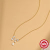 Wholesale S925 Sterling Silver Geometric Diamond Zircon Fashion Clavicle Chain With Electroplating For Women