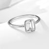 Wholesale S925 Sterling Silver Geometric Diamond Zircon Ring For Women