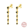 Wholesale S925 Sterling Silver Geometric Diamondembedded Chain Earrings For Women