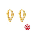 Wholesale S925 Sterling Silver Geometric Diamondencrusted Horse Eyes Overlapped Ear Buckle Earrings With Electroplating
