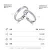 Wholesale S925 Sterling Silver Geometric Diamondencrusted Wire Drawing Opening Ring For Women