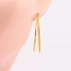 Wholesale S925 Sterling Silver Geometric Doublering Large Hoop Earrings For Women Electroplated Personality Fashion Ear Jewelry
