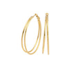 Wholesale S925 Sterling Silver Geometric Doublering Large Hoop Earrings For Women Electroplated Personality Fashion Ear Jewelry