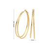 Wholesale S925 Sterling Silver Geometric Doublering Large Hoop Earrings For Women Electroplated Personality Fashion Ear Jewelry