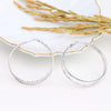 Wholesale S925 Sterling Silver Geometric Doublering Large Hoop Earrings For Women Electroplated Personality Fashion Ear Jewelry