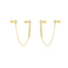 Wholesale S925 Sterling Silver Geometric Doublewear Tassel Exquisite Diamond Electroplated Women's Earrings