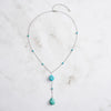 Wholesale S925 Sterling Silver Geometric Drop Shape Pendant Necklace For Women Electroplated