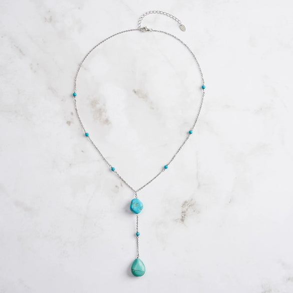 Wholesale S925 Sterling Silver Geometric Drop Shape Pendant Necklace For Women Electroplated