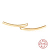 Wholesale S925 Sterling Silver Geometric Ear Accessories With Real Gold Plating For Women