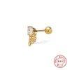 Wholesale S925 Sterling Silver Geometric Ear Bone Nails With Dense Nail Body Piercing Small Gold Ball Thread Electroplated For Women