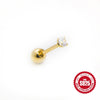 Wholesale S925 Sterling Silver Geometric Ear Bone Stud Earrings With Crown Lightning Love Arrow Design And Inlaid Zircon