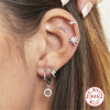 Wholesale S925 Sterling Silver Geometric Ear Bone Stud Earrings With Crown Lightning Love Arrow Design And Inlaid Zircon