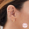 Wholesale S925 Sterling Silver Geometric Ear Bone Stud Earrings With Crown Lightning Love Arrow Design And Inlaid Zircon
