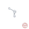Wholesale S925 Sterling Silver Geometric Ear Bone Stud Earrings With Crown Lightning Love Arrow Design And Inlaid Zircon