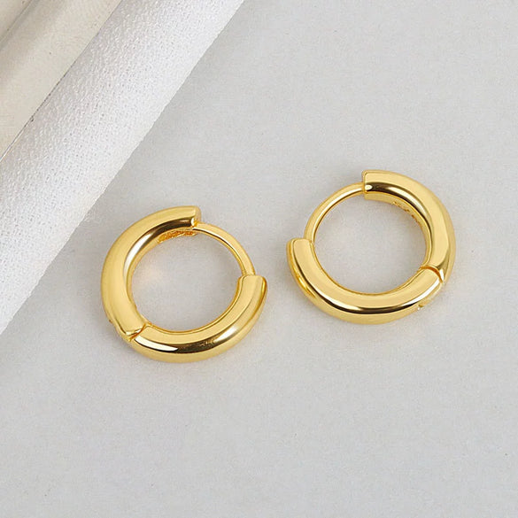 Wholesale S925 Sterling Silver Geometric Ear Buckle Earrings For Women With Electroplating Design