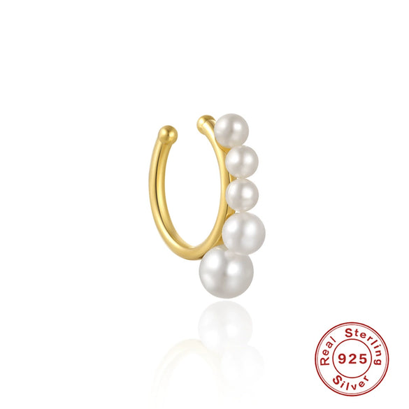 Wholesale S925 Sterling Silver Geometric Ear Clip Earrings With Electroplating Treatment For Women