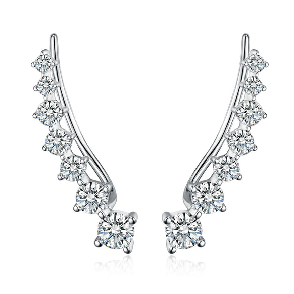 Wholesale S925 Sterling Silver Geometric Ear Clip Earrings With Electroplating