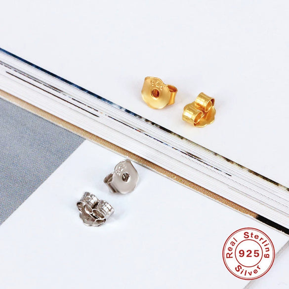 Wholesale S925 Sterling Silver Geometric Ear Plugs With Butterfly Design And Electroplating Process For Women