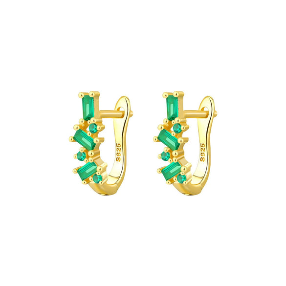 Wholesale S925 Sterling Silver Geometric Ear Ring Ear Buckle Fashion Simple Niche High End Diamond Earrings For Women