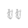 Wholesale S925 Sterling Silver Geometric Ear Ring Ear Buckle Fashion Simple Niche High End Diamond Earrings For Women