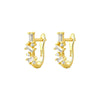 Wholesale S925 Sterling Silver Geometric Ear Ring Ear Buckle Fashion Simple Niche High End Diamond Earrings For Women