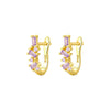 Wholesale S925 Sterling Silver Geometric Ear Ring Ear Buckle Fashion Simple Niche High End Diamond Earrings For Women