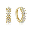 Wholesale S925 Sterling Silver Geometric Ear Ring With Rai Diamond And Micropaved Treatment For Women
