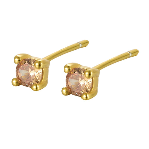 Wholesale S925 Sterling Silver Geometric Earhole Bone Nail Earrings With December Birthstone Electroplated For Men And Women